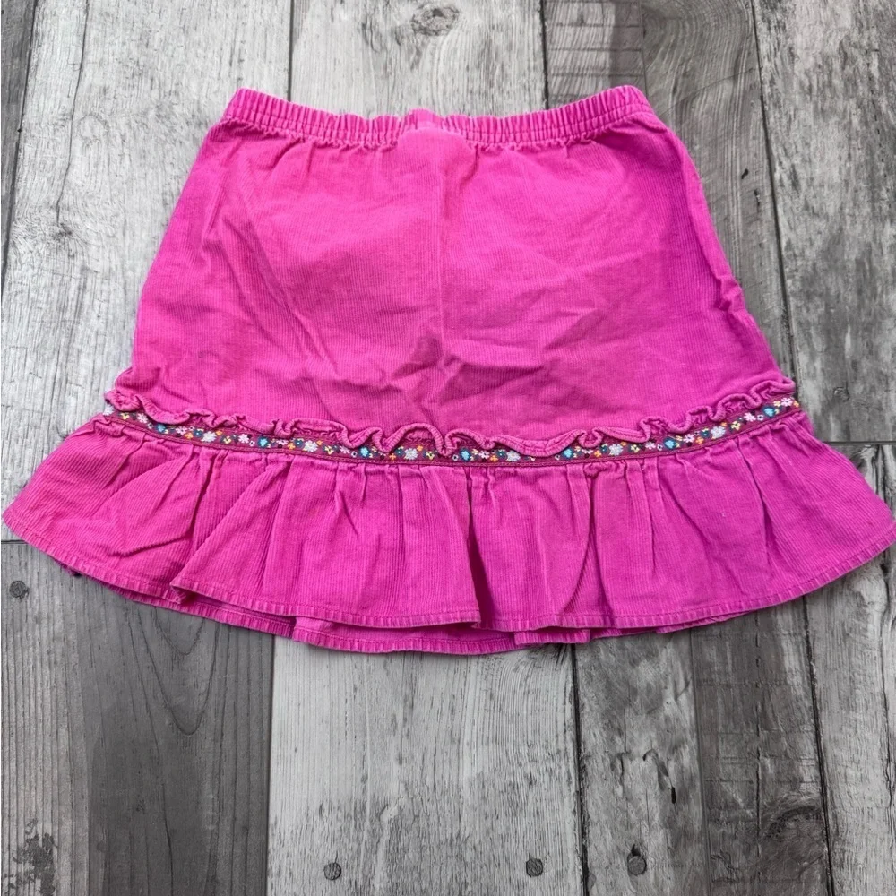 Hanna Andersson Girls 110 Skirt Pink Corduroy Bow A Line Short Mini 100% Cotton